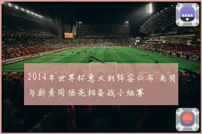 2014年世界杯意大利阵容公布 老将与新秀同场亮相备战小组赛